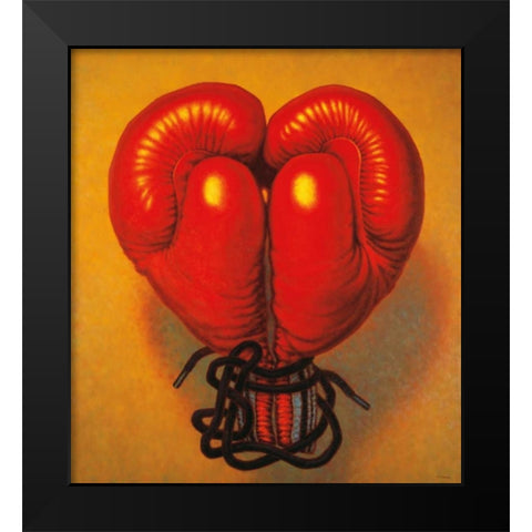 For Love or Money Black Modern Wood Framed Art Print by Colletta, TR