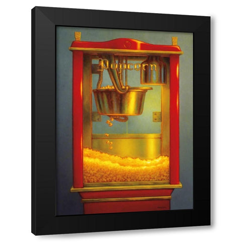 Popcorn II Black Modern Wood Framed Art Print by Colletta, TR