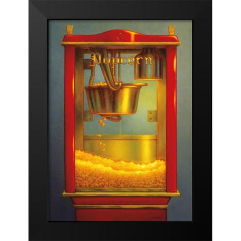 Popcorn II Black Modern Wood Framed Art Print by Colletta, TR