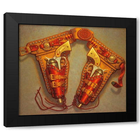 Trigger Happy Black Modern Wood Framed Art Print with Double Matting by Colletta, TR