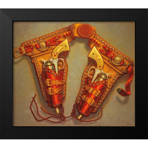 Trigger Happy Black Modern Wood Framed Art Print by Colletta, TR