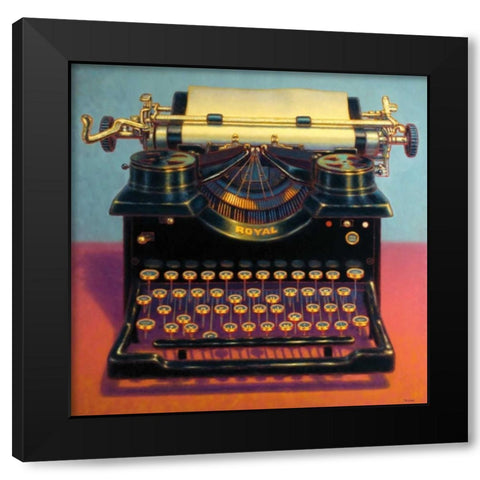 Writers Block II Black Modern Wood Framed Art Print by Colletta, TR