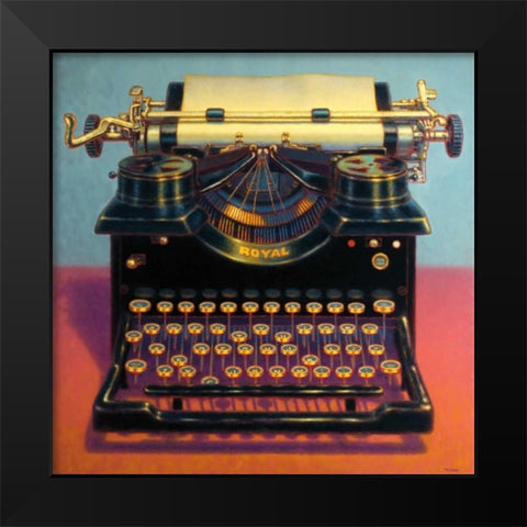 Writers Block II Black Modern Wood Framed Art Print by Colletta, TR