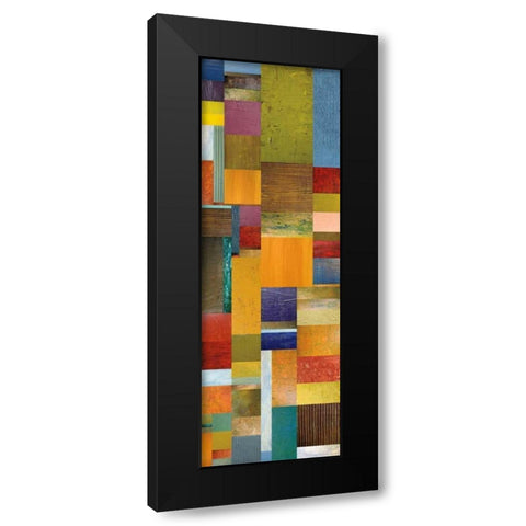 Color Panels with Olives Stripes Black Modern Wood Framed Art Print by Calkins, Michelle