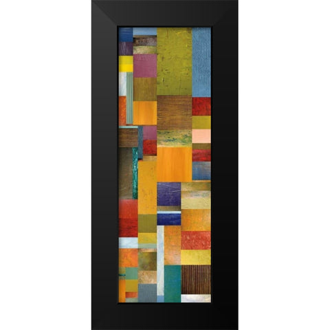 Color Panels with Olives Stripes Black Modern Wood Framed Art Print by Calkins, Michelle