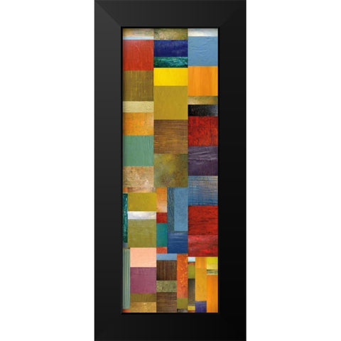Color Panels with Water and Waves Black Modern Wood Framed Art Print by Calkins, Michelle