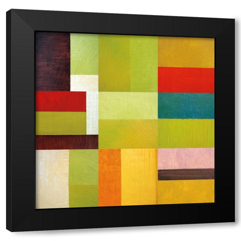 Color Study Abstract 1 Black Modern Wood Framed Art Print by Calkins, Michelle