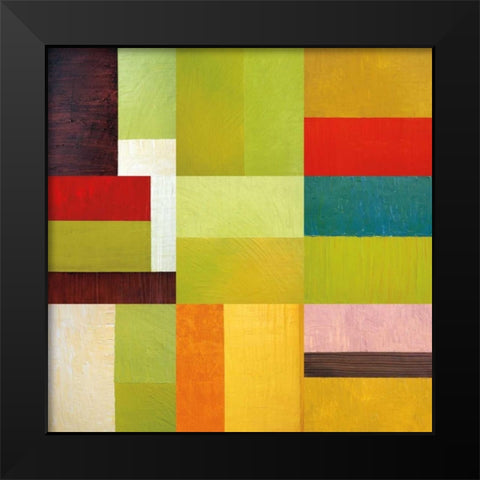 Color Study Abstract 1 Black Modern Wood Framed Art Print by Calkins, Michelle