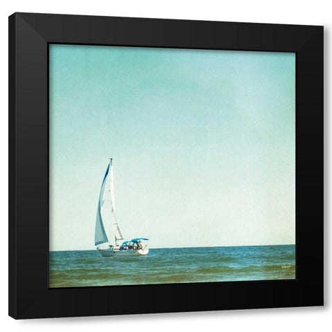 Im Sailing Away Black Modern Wood Framed Art Print by Cochrane, Carolyn