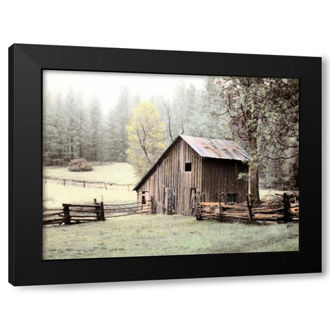 Barn near Sonora Black Modern Wood Framed Art Print with Double Matting by Culver, Laura