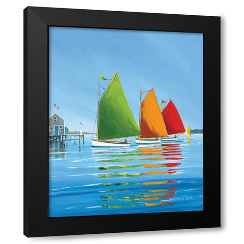 Cape Cod Sail Black Modern Wood Framed Art Print by Caldwell Fisher, Sally