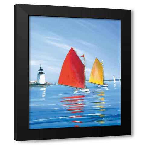 Horizon Light Black Modern Wood Framed Art Print by Caldwell Fisher, Sally