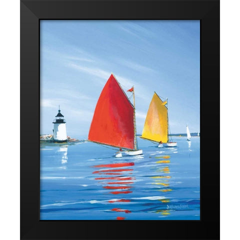 Horizon Light Black Modern Wood Framed Art Print by Caldwell Fisher, Sally