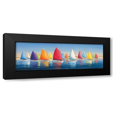 Flying Colors Black Modern Wood Framed Art Print with Double Matting by Caldwell Fisher, Sally