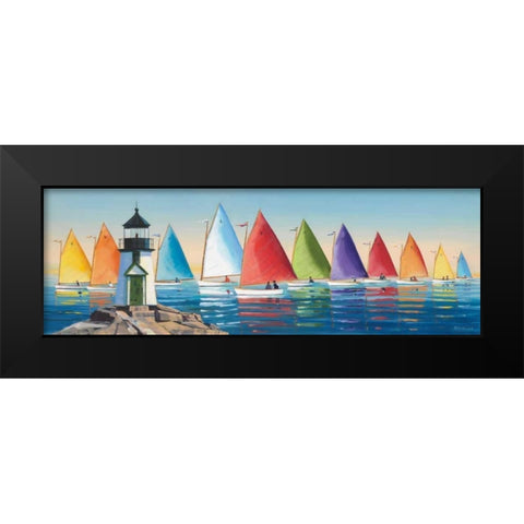 After the Races Black Modern Wood Framed Art Print by Caldwell Fisher, Sally