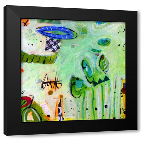 Ms. Alice and Peeps Long Story No.9 Black Modern Wood Framed Art Print by Cochran, Gina