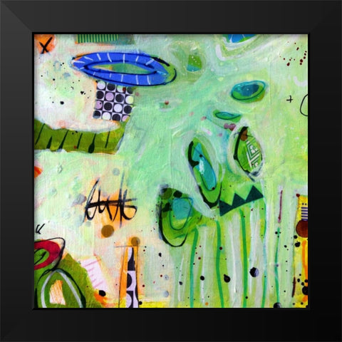 Ms. Alice and Peeps Long Story No.9 Black Modern Wood Framed Art Print by Cochran, Gina