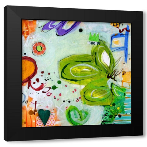 Ms. Alice and Peeps Long Story No.10 Black Modern Wood Framed Art Print by Cochran, Gina