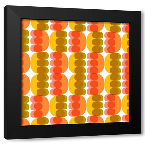 Atomic Art 1 Black Modern Wood Framed Art Print with Double Matting by Cave, Rachel