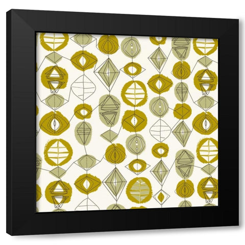 Atomic Art 3 Black Modern Wood Framed Art Print by Cave, Rachel