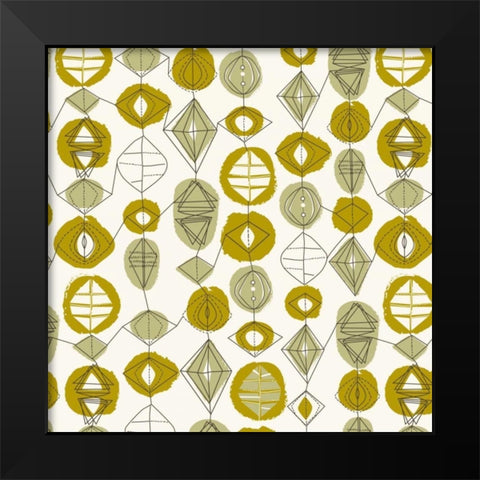 Atomic Art 3 Black Modern Wood Framed Art Print by Cave, Rachel