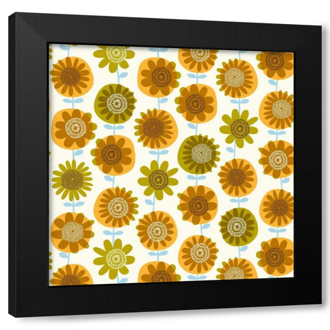 Atomic Art 4 Black Modern Wood Framed Art Print with Double Matting by Cave, Rachel