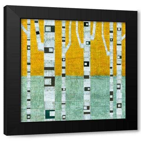 Early Winter Birches Black Modern Wood Framed Art Print with Double Matting by Calkins, Michelle