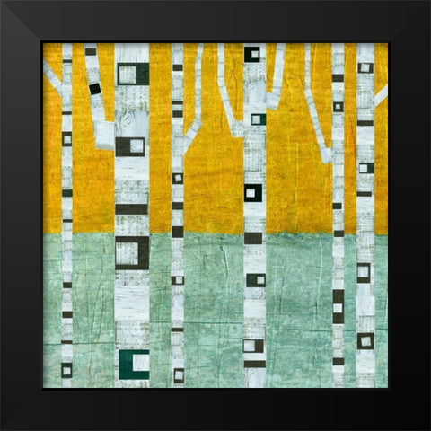 Early Winter Birches Black Modern Wood Framed Art Print by Calkins, Michelle