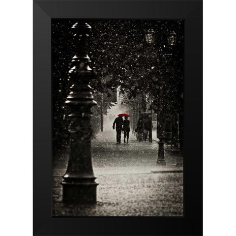 Fragments of Water Black Modern Wood Framed Art Print by Corso, Stefano