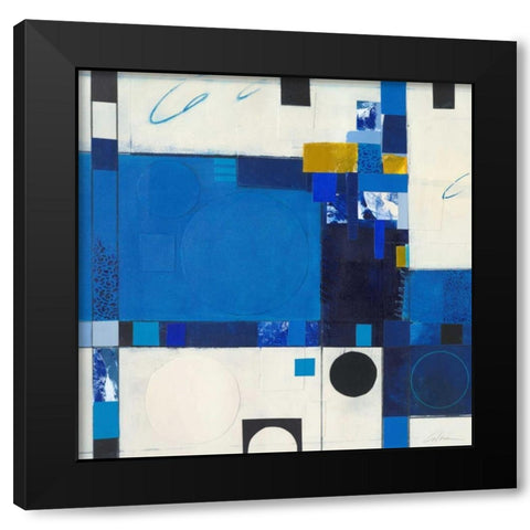 Blueberry Hill III Black Modern Wood Framed Art Print with Double Matting by Colter, Deborah T.