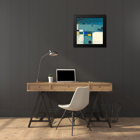 Calypso Blue III Black Modern Wood Framed Art Print by Colter, Deborah T.