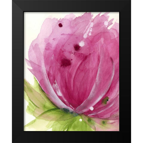 Pink Black Modern Wood Framed Art Print by Derman, Dawn