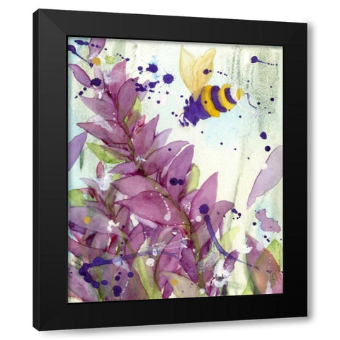 Pollinator Black Modern Wood Framed Art Print by Derman, Dawn