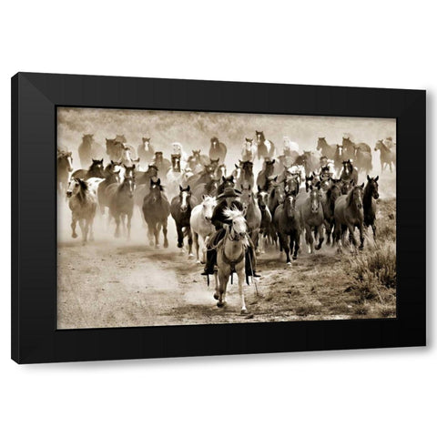 Heading Home Black Modern Wood Framed Art Print with Double Matting by Dearing, Lisa
