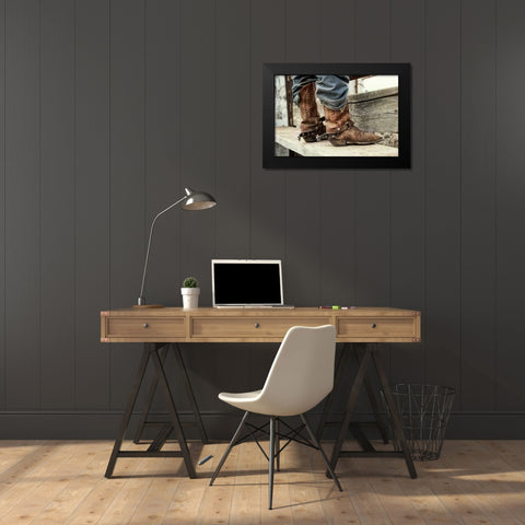 Like a Second Skin Black Modern Wood Framed Art Print by Dearing, Lisa