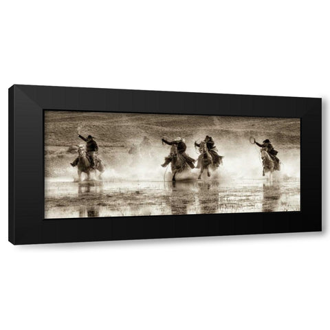 Splash Dance II Black Modern Wood Framed Art Print with Double Matting by Dearing, Lisa