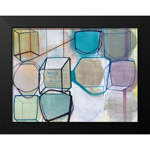 Paper Abstract 3 Black Modern Wood Framed Art Print by Duffy, Naomi Taitz