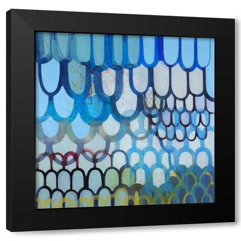 Undulations Black Modern Wood Framed Art Print by Duffy, Naomi Taitz