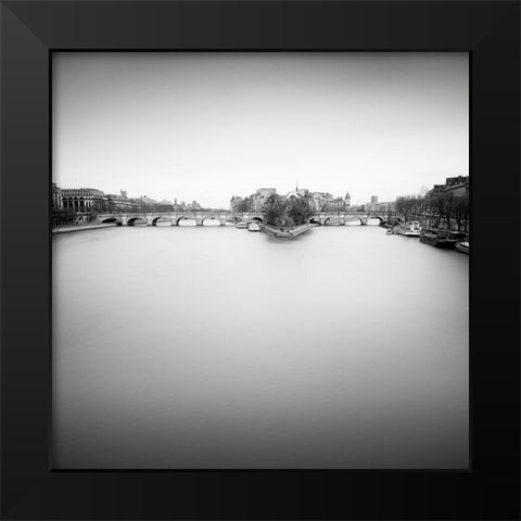 Ile de la Cite Black Modern Wood Framed Art Print by Dragt, Wilco