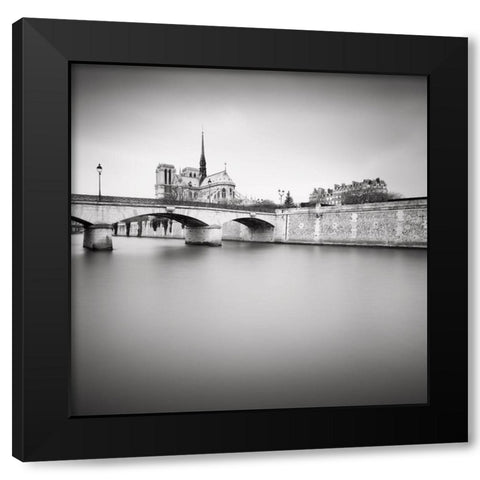 Notre Dame I Black Modern Wood Framed Art Print with Double Matting by Dragt, Wilco