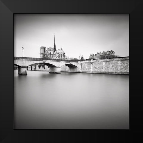 Notre Dame I Black Modern Wood Framed Art Print by Dragt, Wilco