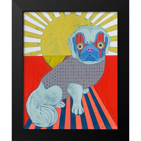 Pekingese Black Modern Wood Framed Art Print by Davis, Jennifer