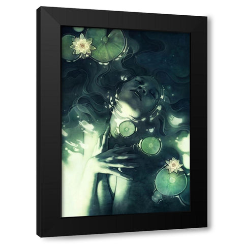 Muse Black Modern Wood Framed Art Print with Double Matting by Dittman, Anna