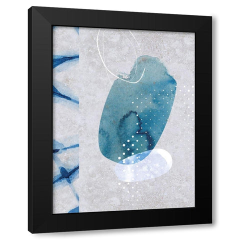 Indigo Haze No. 2 Black Modern Wood Framed Art Print with Double Matting by Duncan-He, Louis