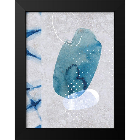 Indigo Haze No. 2 Black Modern Wood Framed Art Print by Duncan-He, Louis