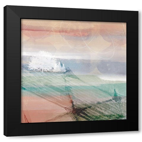 Crimson Sunset No. 1 Black Modern Wood Framed Art Print by Duncan-He, Louis