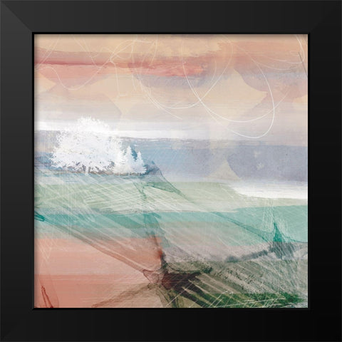 Crimson Sunset No. 1 Black Modern Wood Framed Art Print by Duncan-He, Louis
