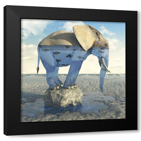 Drinking Problem Black Modern Wood Framed Art Print with Double Matting by Decker, Cynthia