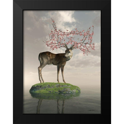 The Guardian of Spring Black Modern Wood Framed Art Print by Decker, Cynthia