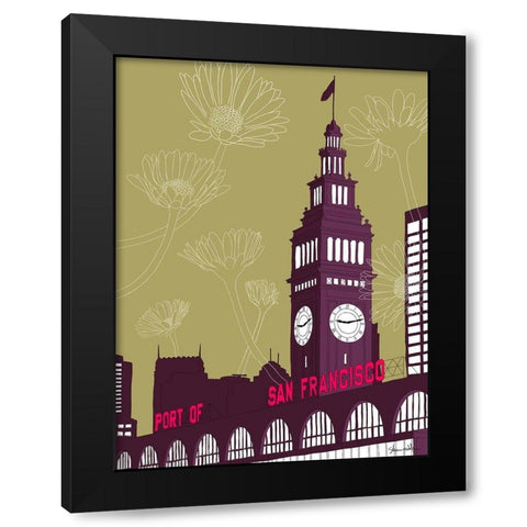 Ferry Building - San Francisco Black Modern Wood Framed Art Print with Double Matting by Donahue, Shane